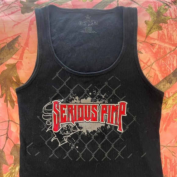 y2k grunge “serious pimp” print tank top - Picture 7 of 8